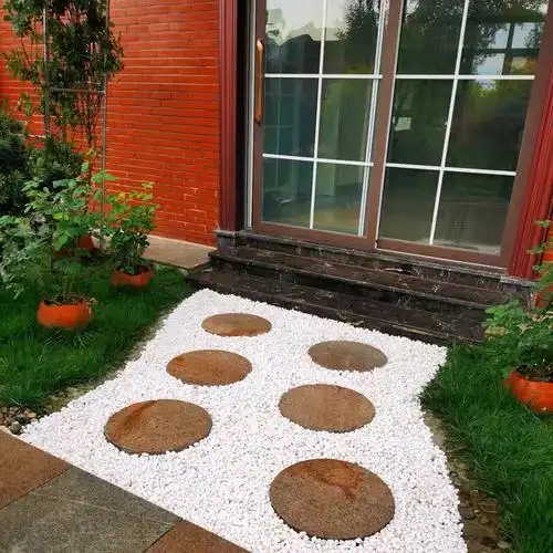 50斤砾石花园铺地铺路庭院鹅卵石造景白色白石子其它园艺用品