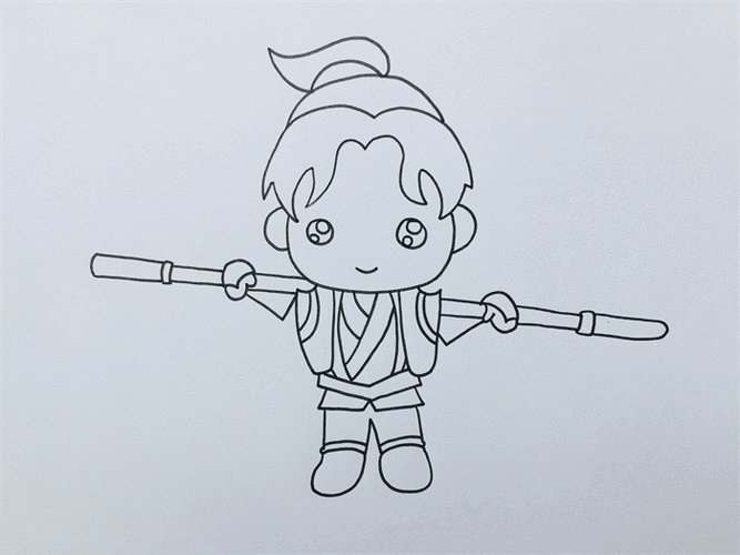 至尊宝简笔画图片怎么画