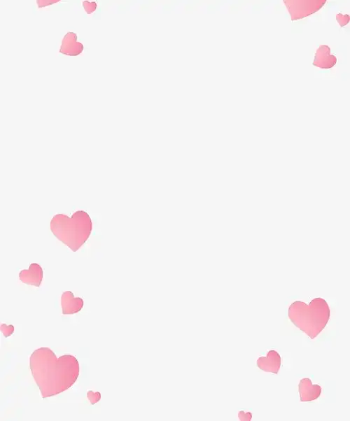 粉色情人节漂浮爱心