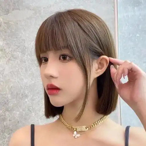 初恋头短发假发女短直发时尚bobo全头套式一刀切波波头学生头发型