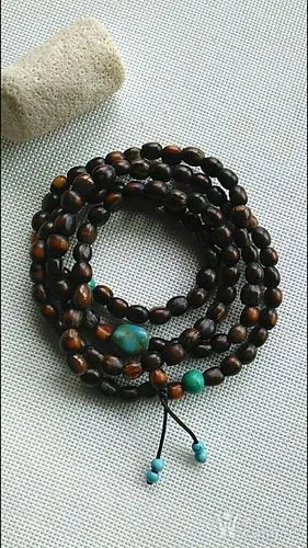 开片藏传108粒老薏苡草珠子菩提手串