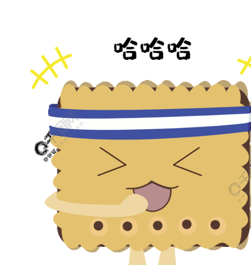 手绘卡通巧克力夹心饼干动态表情包