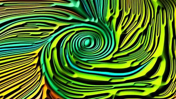 彩色浮雕3d 渲染的抽象布置适用于自然形态,艺术造型,设计与装饰工程