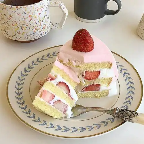 lisashop ins同款韩风复古金边绿叶西餐甜品早餐牛排盘2020