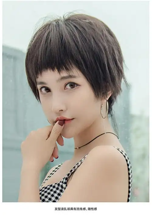假发套女全头逼真短发蓬松自然中短发cos狗啃发型女生网红锁骨发