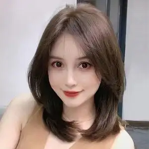 假发女中长发八字自然全头套式真人发丝全真网红推荐中分锁骨短发