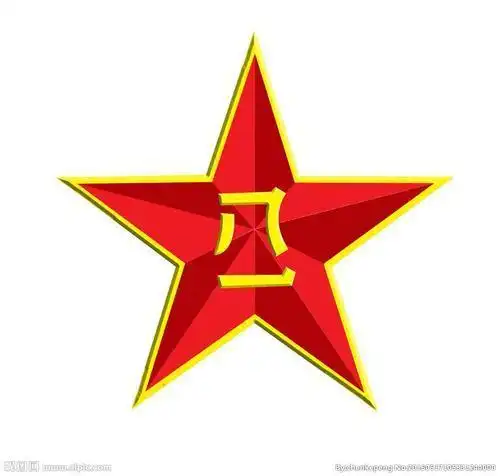 八一军立体徽简笔画 简笔画图片大全-普车都