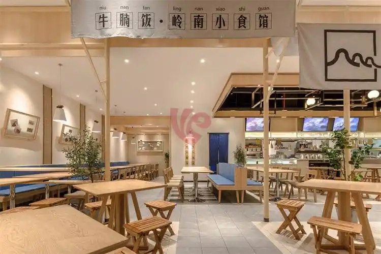 清新风格谷之帝中式快餐店装修设计效果图装修费用:25~30万查看详情