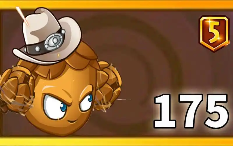 pvz2植物测评5阶的双枪松果轻松干掉10阶僵尸