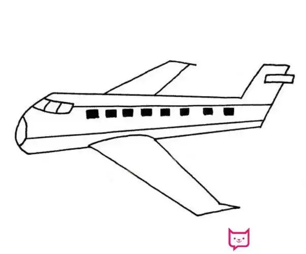 简单的交通工具简笔画,飞机简笔画