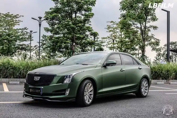 凯迪拉克atsl-lb改色膜超亚赛博绿,冷艳又高贵的颜色
