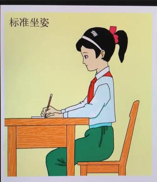 专供徐笑鹍外甥纠正坐姿和握笔参考