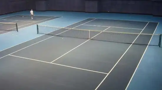 东莞厂家承接网球场地面铺装工程 pvc石塑地板橡塑地板铺装