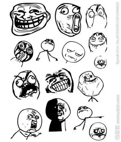 暴走漫画简笔画阴脸