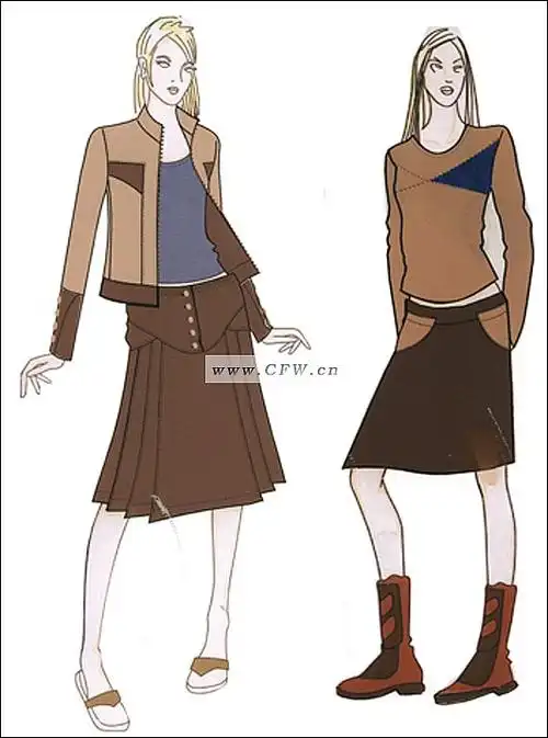 休闲女装系列c作品-休闲女装系列c款式图