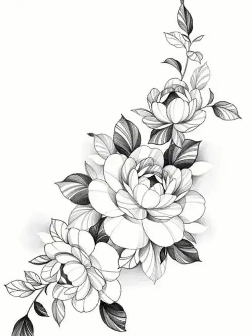 素花纹身素材分享