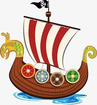 海盗船手绘素材_海盗船手绘图片元素-觅元素