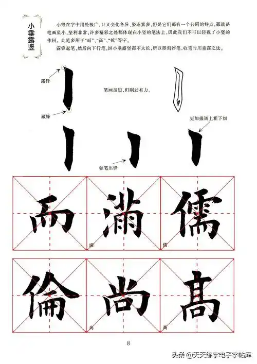 田英章毛笔楷书字帖基本笔画的书写,一边看一边练!收藏转发_举报