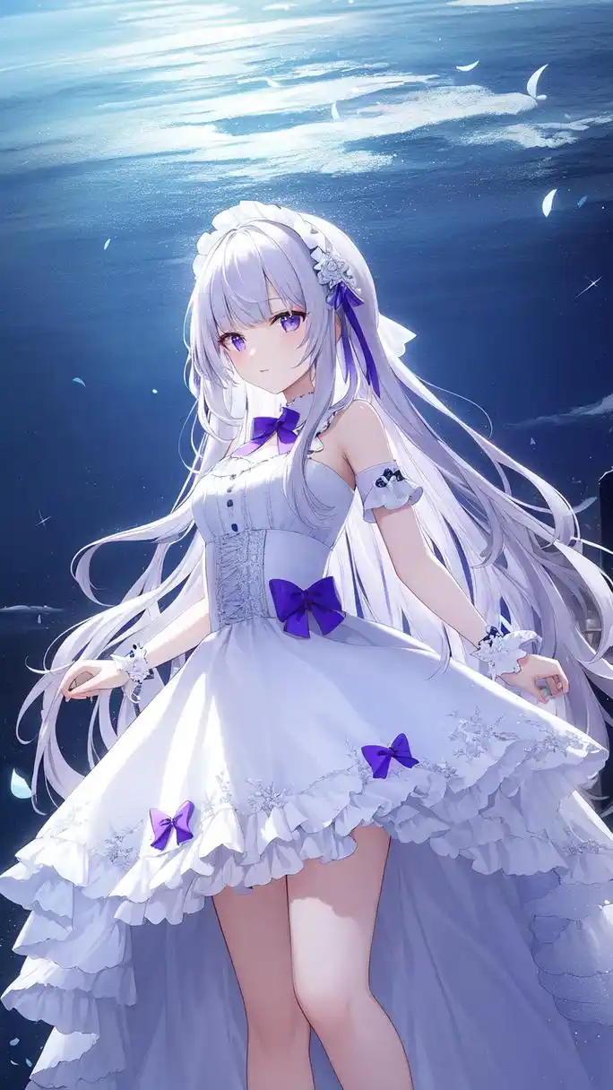 银发少女发来宴会邀请,是否接受呢? #ai绘画# #二次元美图