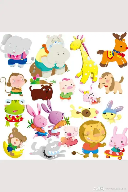 卡通动物人物动漫素材