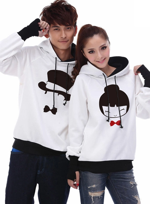秋冬情侣装外套 绅士男女卡通图案个性卫衣_情侣卫衣_情侣外套_世纪淘