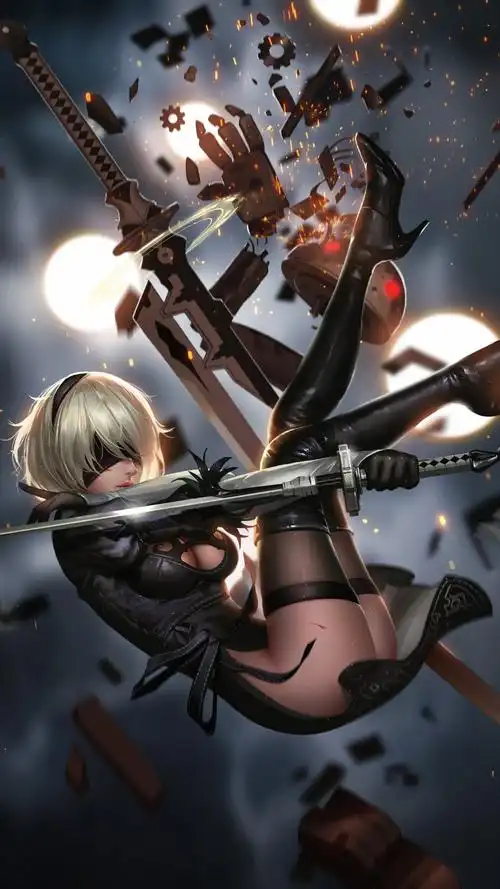 尼尔机械纪元2b小姐2k手机壁纸