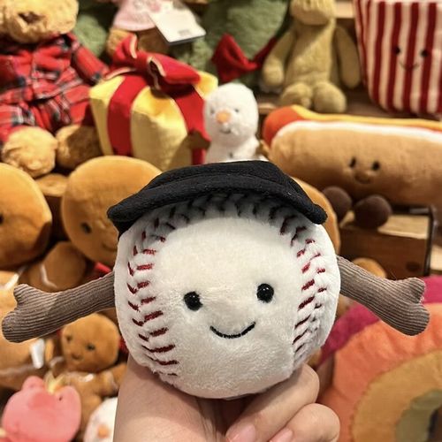 贝木惠(beimuhui)现货英国趣味网球棒球柔软公仔可爱毛绒玩具陪伴礼物