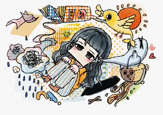 《情绪》为了作业画儿童画,耶比 - 半次元 - acg爱好者社区