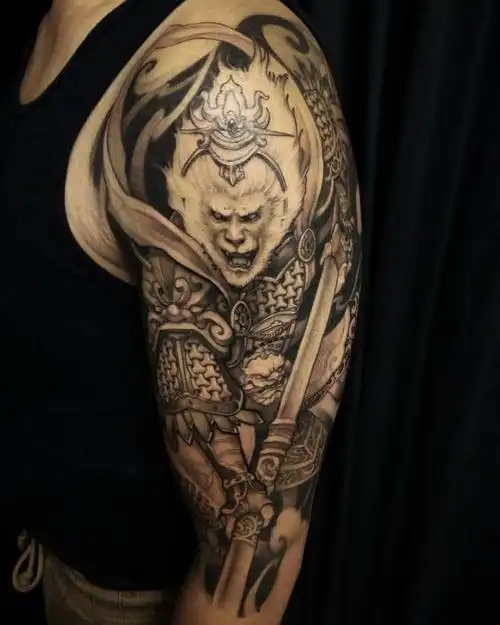 孙悟空花臂纹身图案大全