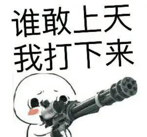 谁敢上天,我打下来_上天_下来表情
