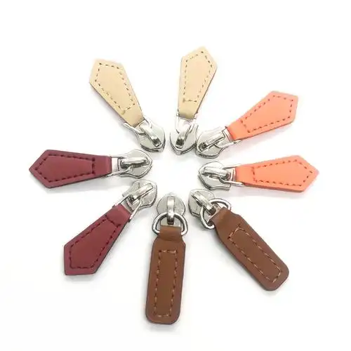 5号尼龙拉链头pu皮拉链头皮革拉链头真皮拉链头彩色拉链头pu拉头