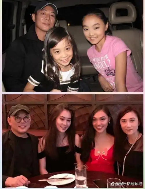 李连杰与向佐女儿玩得很开心