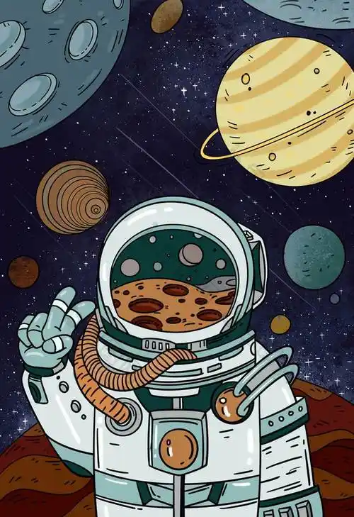 卡通画宇航员 卡通画宇航员配色
