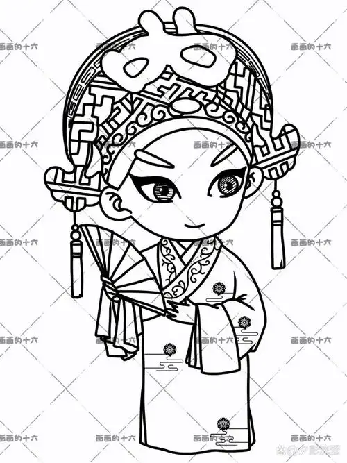 戏曲人物素材线稿分享 戏曲人物素材,线稿分享,京剧人物,京剧素材