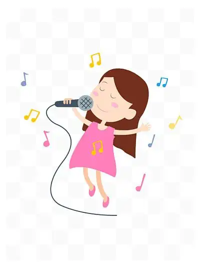 2082卡通可爱唱歌的小孩png合集101208211304polo衫设计矢量模板图片