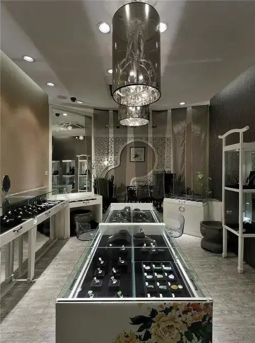 珠宝商铺柜台展示图片