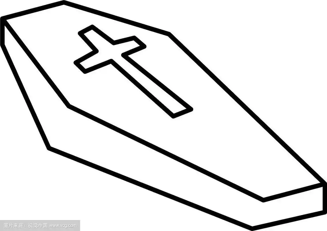 万圣节木制棺材孤立图标