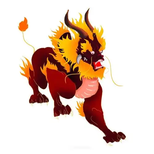 火麒麟png绘画图片