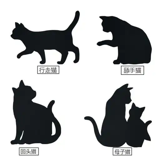 led影子灯led投影灯星空灯猫咪壁灯动物灯猫灯声光控小夜灯剪影灯