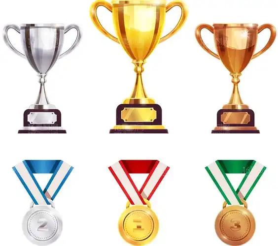 精美金银铜牌奖牌矢量素材