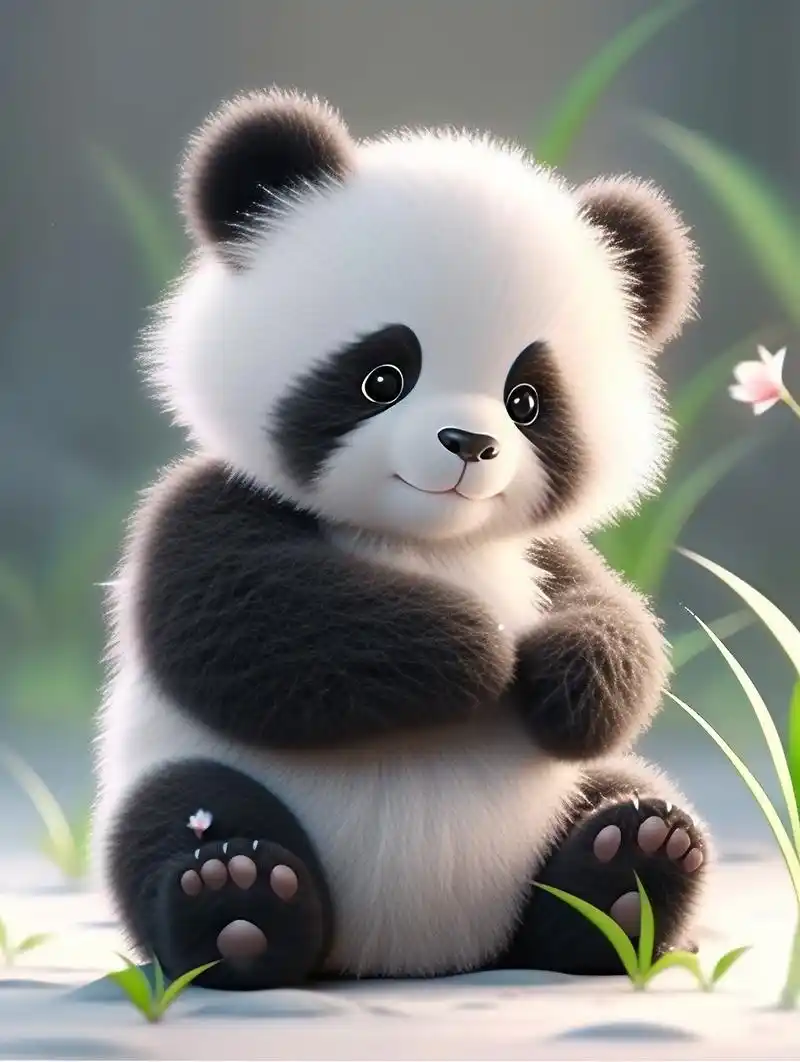 可爱大熊猫幼崽可爱头像壁纸背景图