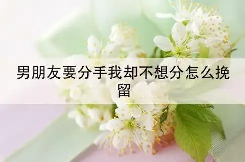 男朋友要分手我却不想分怎么挽留(男朋友想分手我不想分怎么办教你