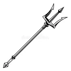 三叉戟酿酒的单色画海神三叉戟样板照片