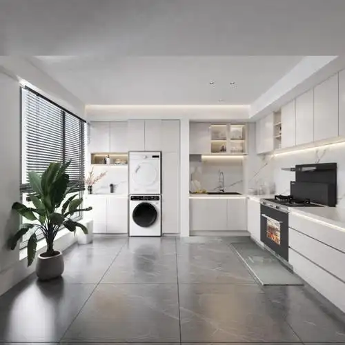 现代简约白色系的开放式厨房你爱了么