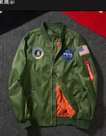 (aemape)2018一号硬汉加厚飞行服休闲军工装大码春秋装外套男 绿色 m