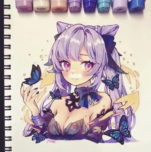 马克笔手绘素材可爱的女孩