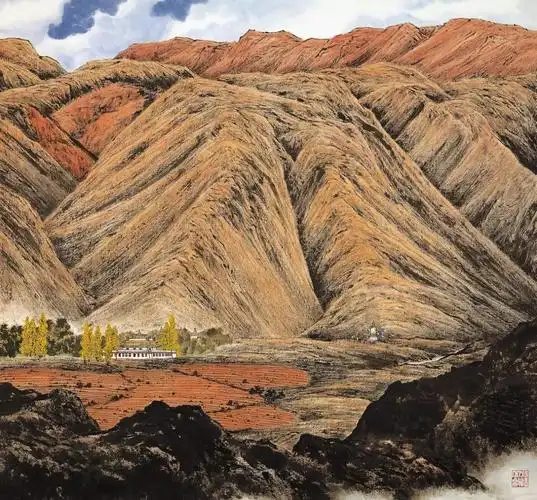 关伟 群山寂然 中国画 180cm×180cm 2005年