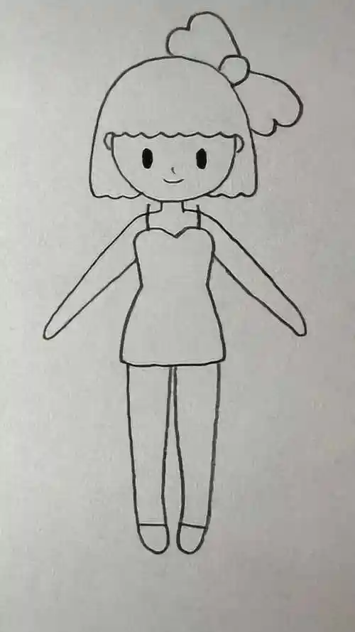 教你这样画小女孩,简单又好看,赶紧学会教给孩子吧!