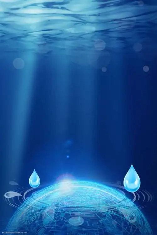 简约世界水日创意背景合成图片-图行天下图库