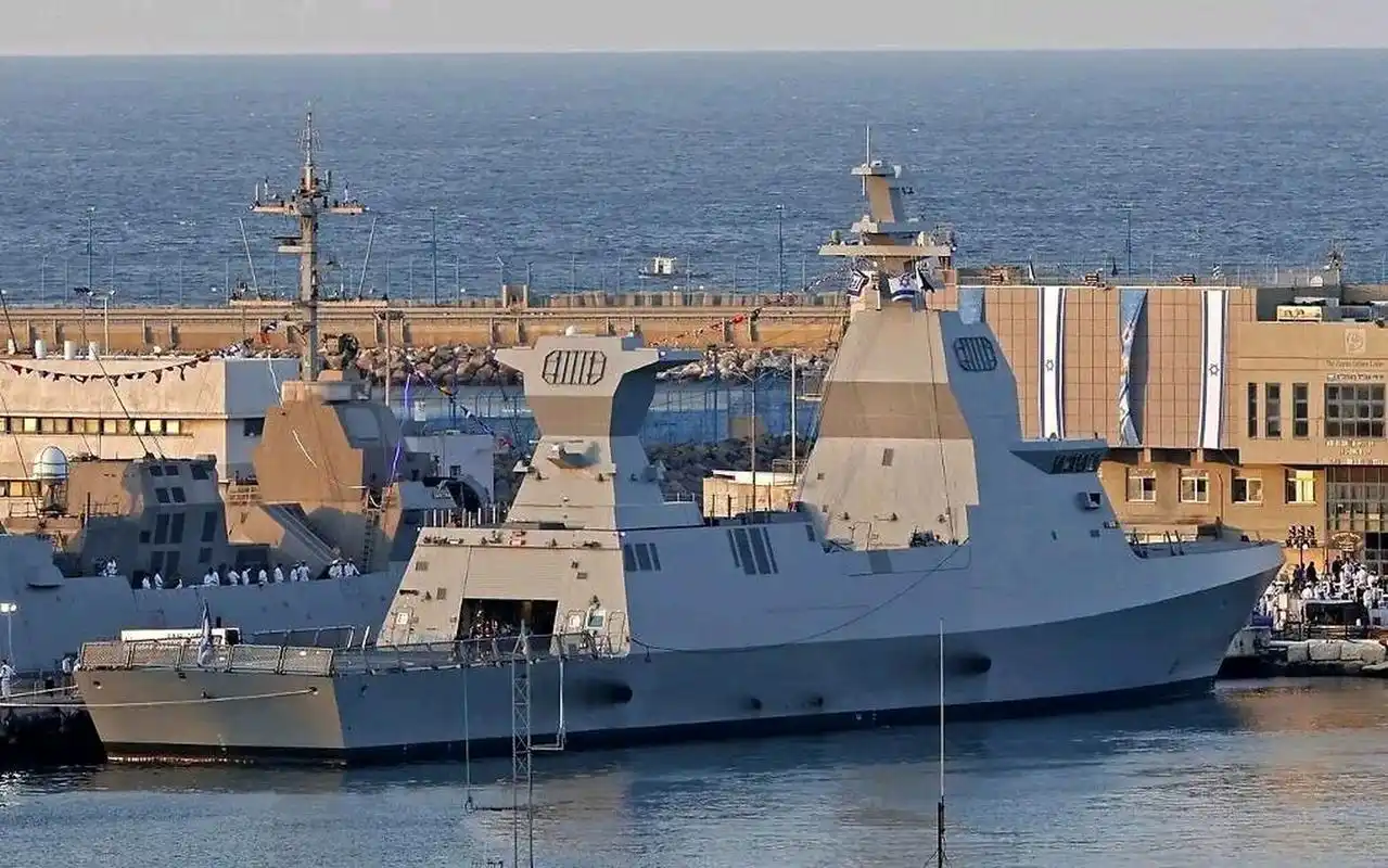 舰船欣赏:以色列萨尔6型轻型护卫舰,在那个地区算是不错的船了.